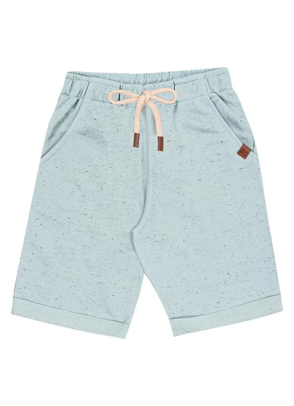Pulla Bulla - Bermuda Moletom Linho Azul