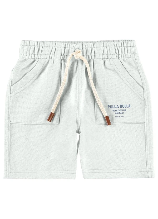 Pulla Bulla - Bermuda Moletom Linho Azul