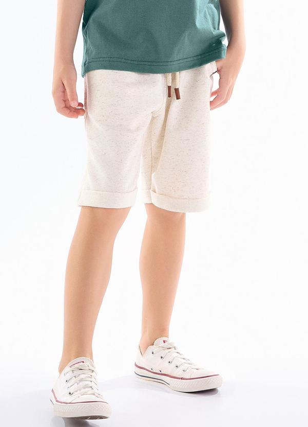 Pulla Bulla - Bermuda Moletom Linho Bege