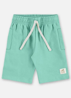 Up Baby - Bermuda Moletom Linho Infantil Verde - UP BABY