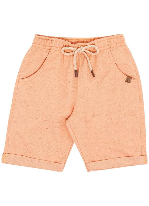 Pulla Bulla - Bermuda Moletom Linho Laranja