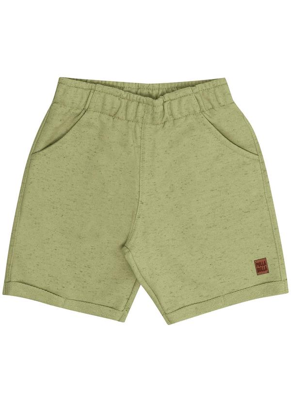 Pulla Bulla - Bermuda Moletom Linho Verde
