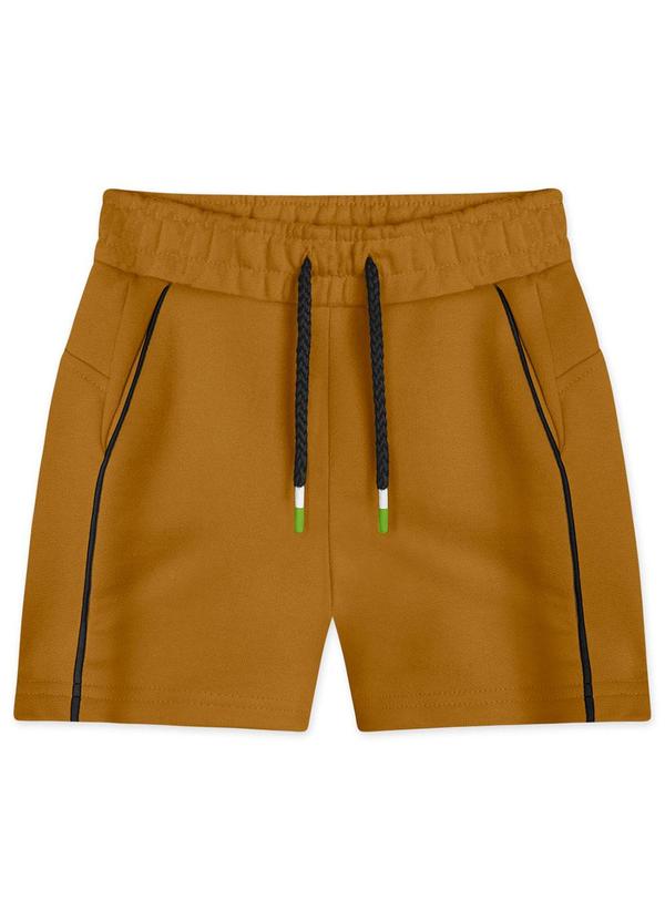 Tigor T Tigre - Bermuda Moletom Masculina Bebê Marrom