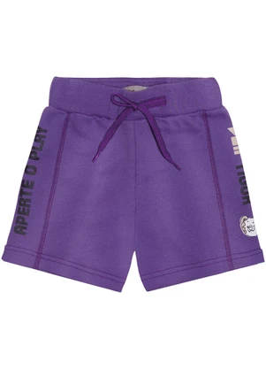 Tigor T Tigre - Bermuda Moletom Masculina Bebê Roxo - TIGOR T TIGRE