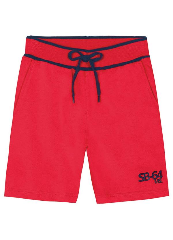 Marisol - Bermuda Moletom Masculina Vermelho