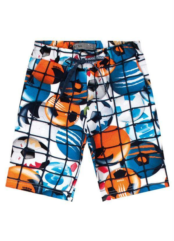 Tigor T Tigre - Bermuda Moletom Menino Azul 5
