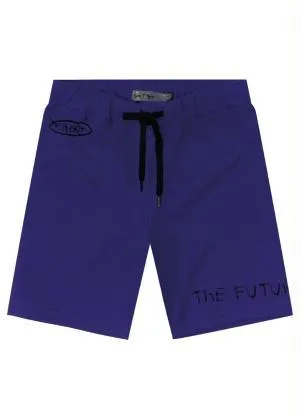 Tigor T Tigre - Bermuda Moletom Menino Azul - TIGOR T TIGRE