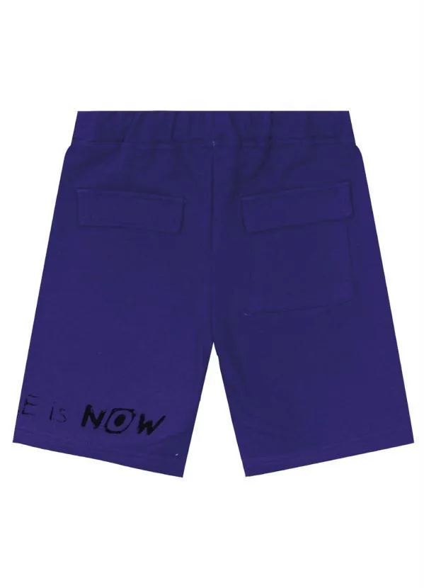 Tigor T Tigre - Bermuda Moletom Menino Azul 2