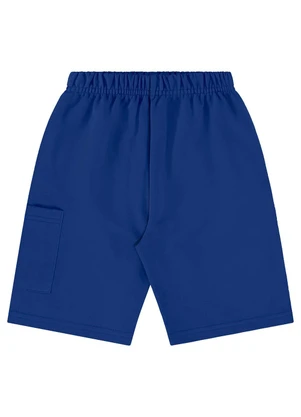 Bee Loop - Bermuda Moletom Menino Azul - BEE LOOP