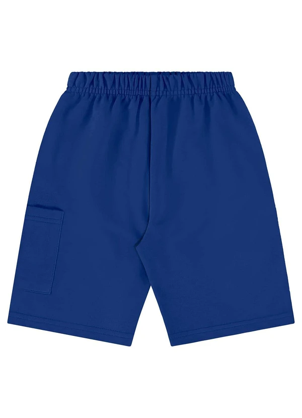 Bee Loop - Bermuda Moletom Menino Azul 2