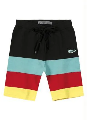 Tigor T Tigre - Bermuda Moletom Menino Preto - TIGOR T TIGRE