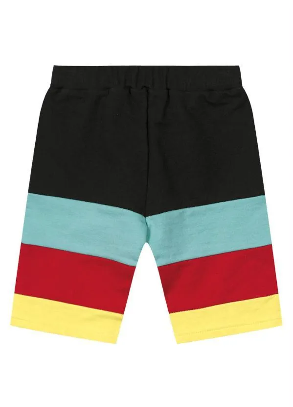 Tigor T Tigre - Bermuda Moletom Menino Preto 2