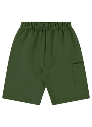 Bee Loop - Bermuda Moletom Menino Verde - BEE LOOP