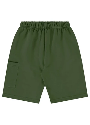 Bee Loop - Bermuda Moletom Menino Verde - BEE LOOP