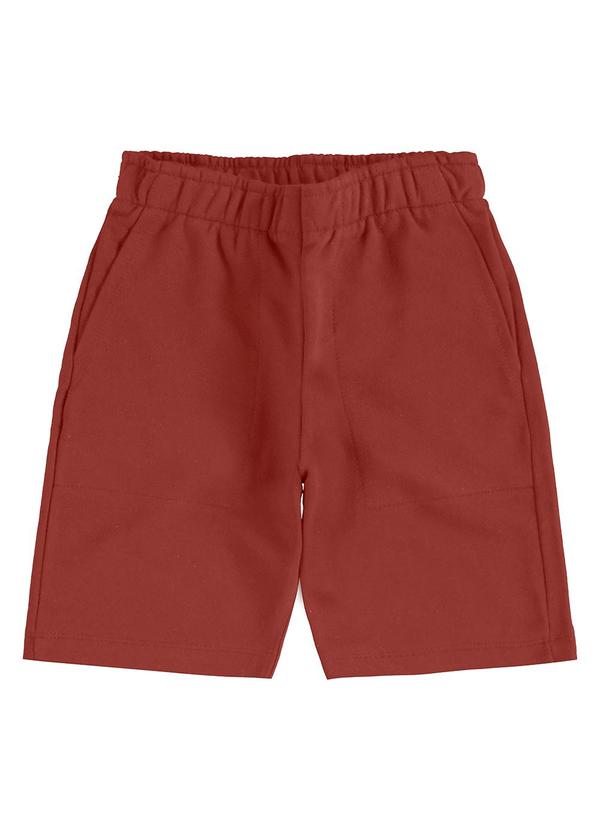 Rovi Kids - Bermuda Moletom Sarjado Infantil Laranja