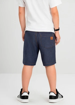 Bermuda para Menino em Malha Jeans Quimby Azul - QUIMBY