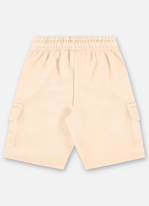 Up Baby - Bermuda para Menino em Moletom Linho Bege - UP BABY