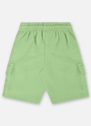 Up Baby - Bermuda para Menino em Moletom Linho Verde - UP BABY
