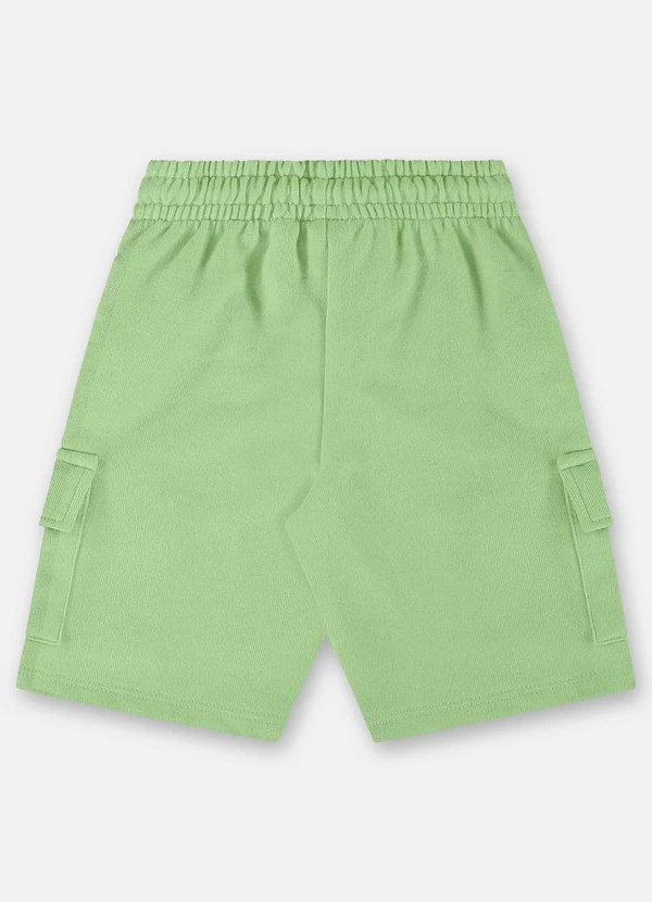 Up Baby - Bermuda para Menino em Moletom Linho Verde 2