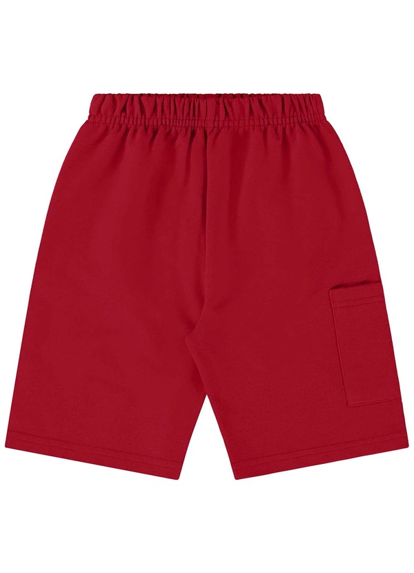 Bee Loop - Bermuda para Menino em Moletom Vermelho