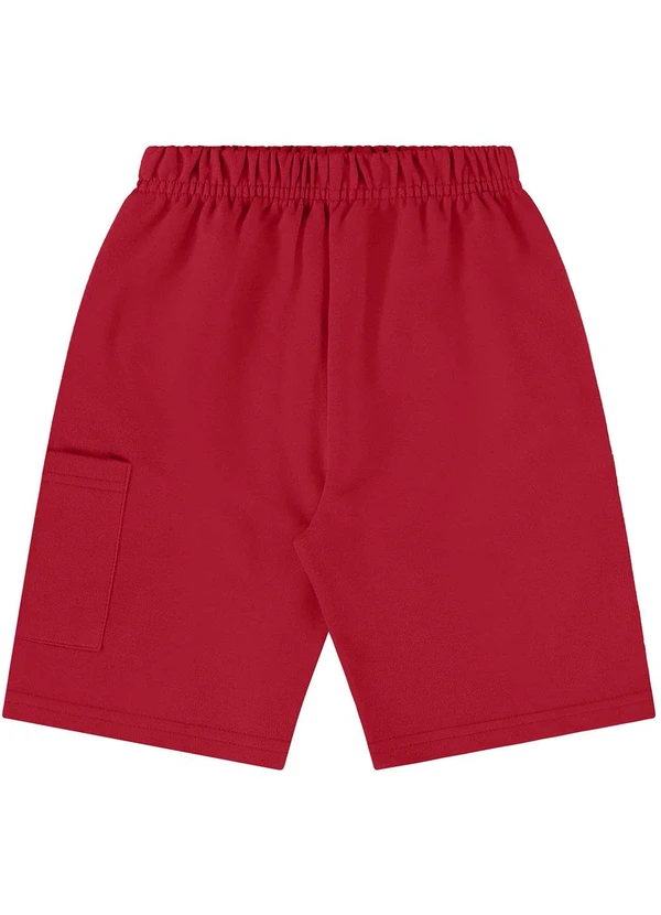Bee Loop - Bermuda para Menino em Moletom Vermelho 2