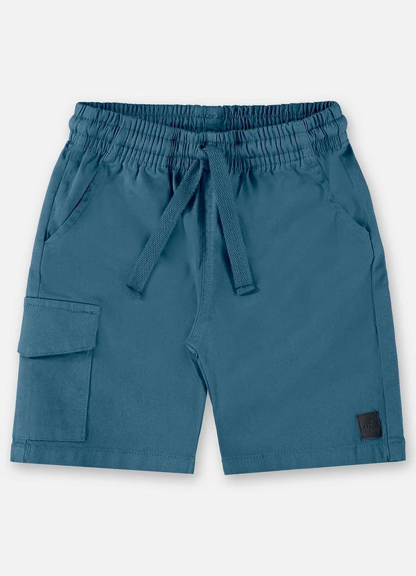 Up Baby - Bermuda para Menino em Sarja Azul