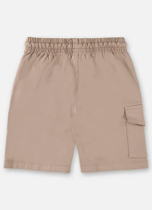 Up Baby - Bermuda para Menino em Sarja Bege - UP BABY