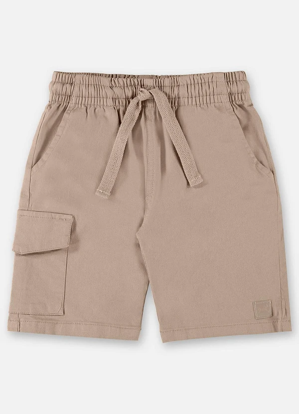 Up Baby - Bermuda para Menino em Sarja Bege