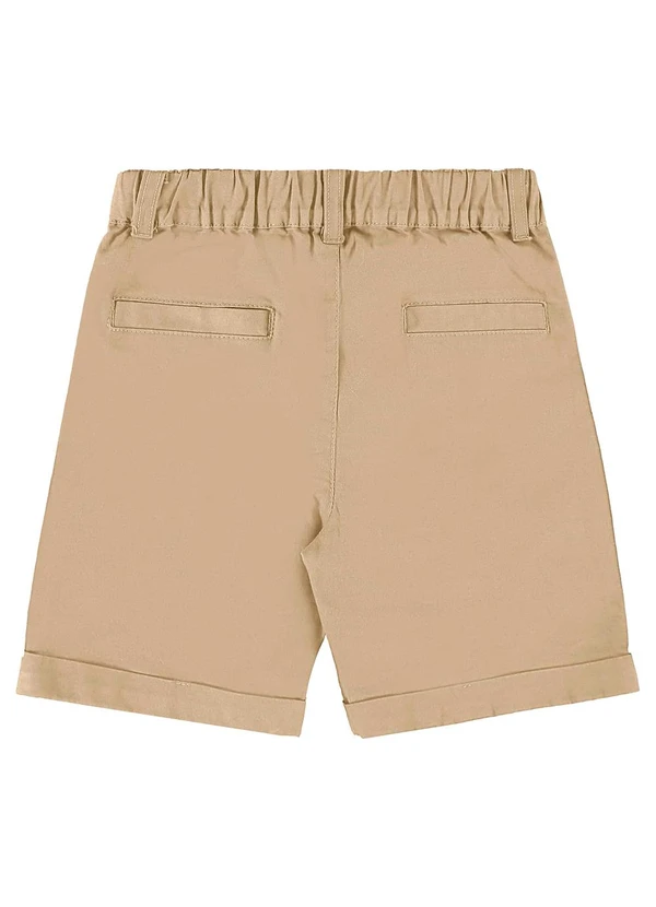 Up Baby - Bermuda para Menino em Sarja Moletom Bege 2