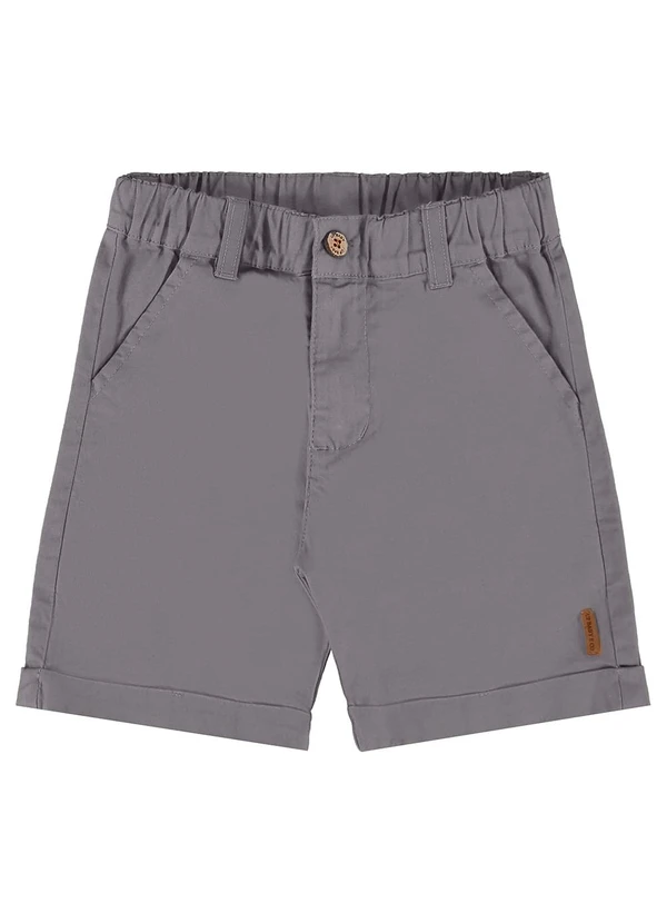 Up Baby - Bermuda para Menino em Sarja Moletom Cinza