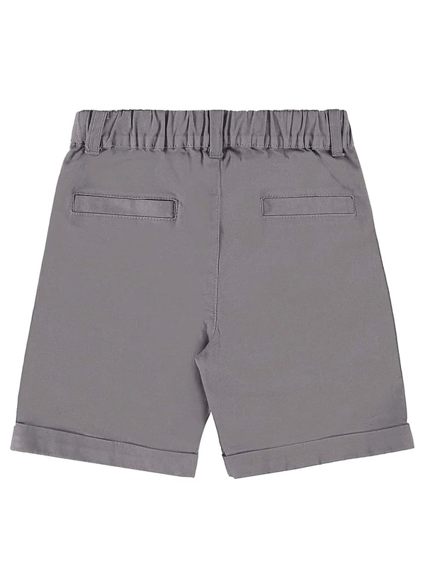 Up Baby - Bermuda para Menino em Sarja Moletom Cinza 2
