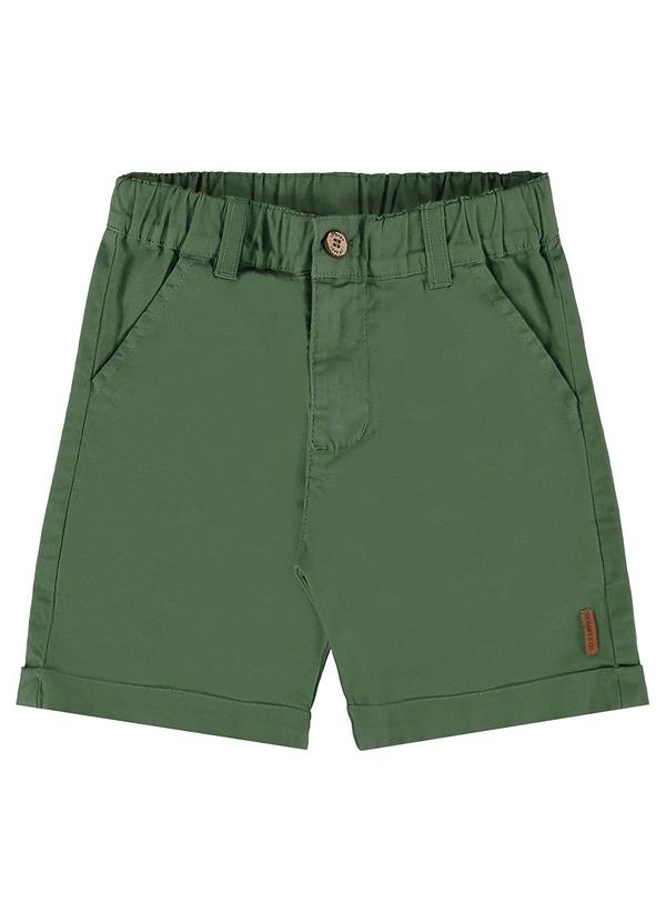 Up Baby - Bermuda para Menino em Sarja Moletom Verde