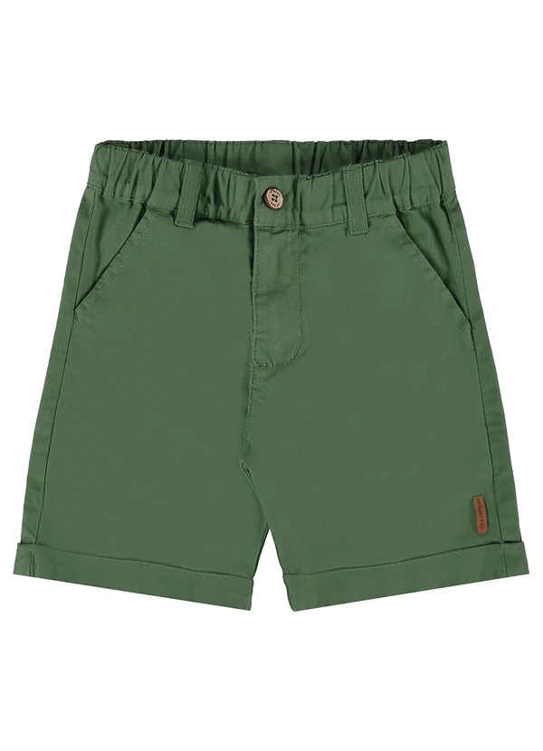 Up Baby - Bermuda para Menino em Sarja Moletom Verde