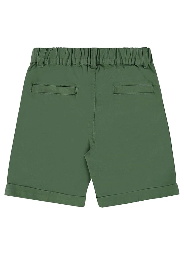 Up Baby - Bermuda para Menino em Sarja Moletom Verde 2