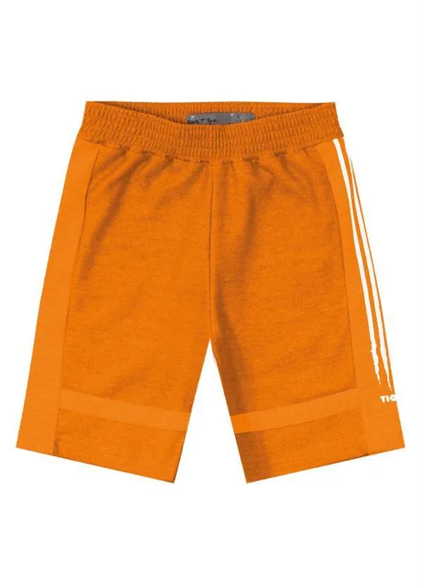 Tigor T Tigre - Bermuda Piquê Menino Laranja
