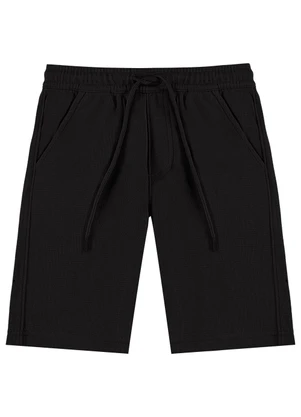Pulla Bulla - Bermuda Piqueton Fit Preto - PULLA BULLA