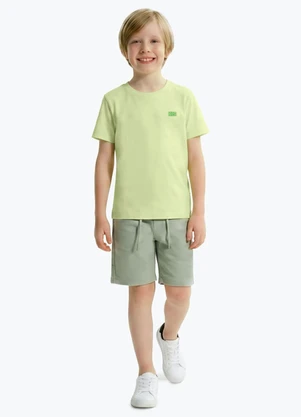 Pulla Bulla - Bermuda Piqueton Fit Verde - PULLA BULLA
