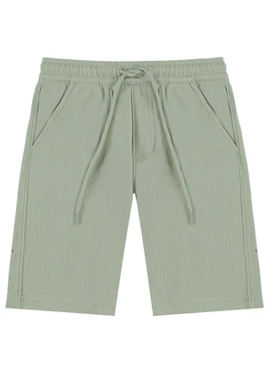 Pulla Bulla - Bermuda Piqueton Fit Verde - PULLA BULLA