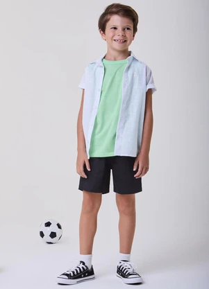 Bimbi - Bermuda Preta com Cadarço Preto - BIMBI