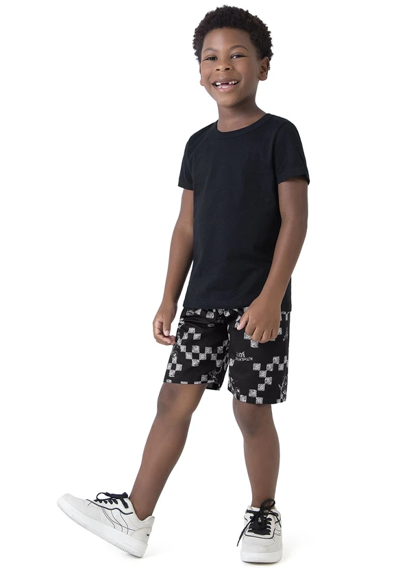 Malwee Kids - Bermuda Preta Comfort Authentic Boy Menino 2