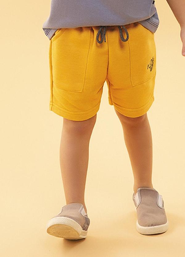 Soft Bonni - Bermuda Primeiros Passos Moletinho Amarelo 1