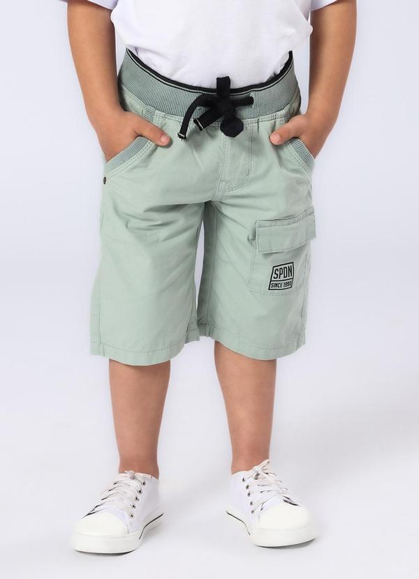 Sun Place - Bermuda Sarja Bebê Menino Jogger Color Verde