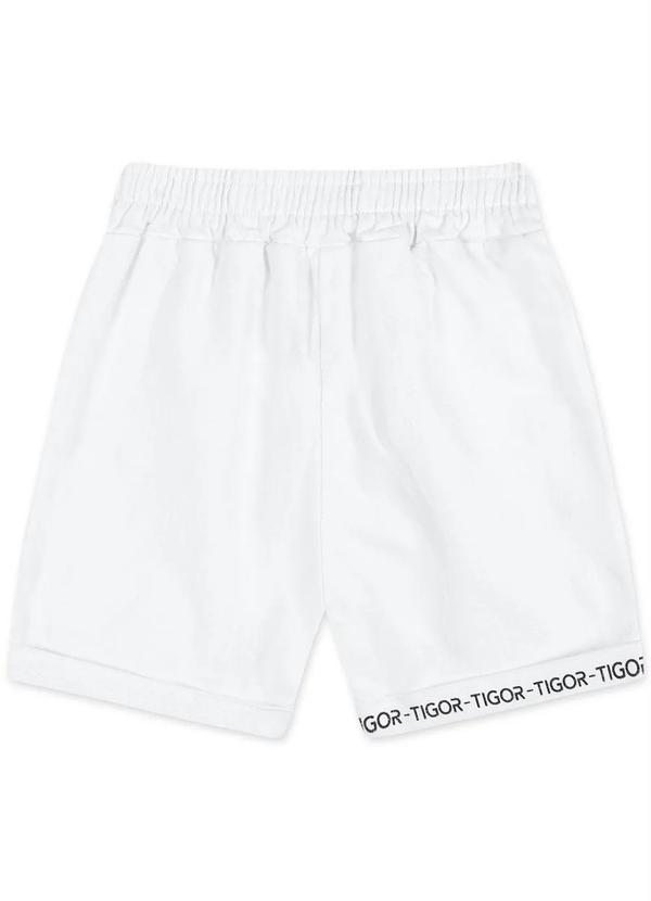 Tigor T Tigre - Bermuda Sarja Infantil Menino Branco 2