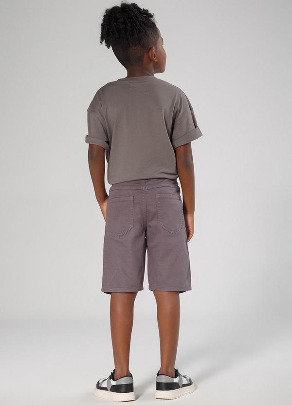 Sun Place - Bermuda Sarja Infantil Menino Jogger Cinza 4