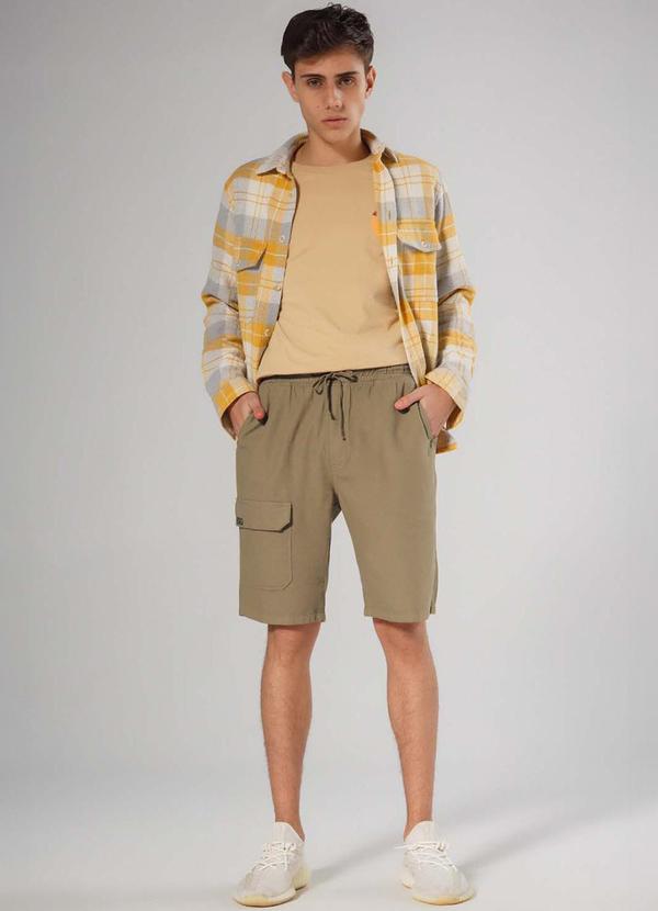 Sun Place - Bermuda Sarja Juvenil Masculina Jogger Bege 2