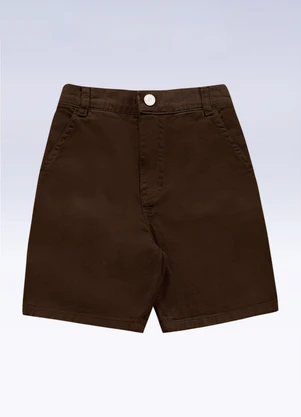 Fakini Kids - Bermuda Sarja Marrom - FAKINI KIDS