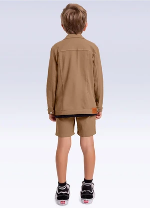 Fakini Kids - Bermuda Sarja Marrom - FAKINI KIDS
