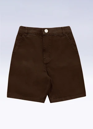 Fakini Kids - Bermuda Sarja Marrom - FAKINI KIDS
