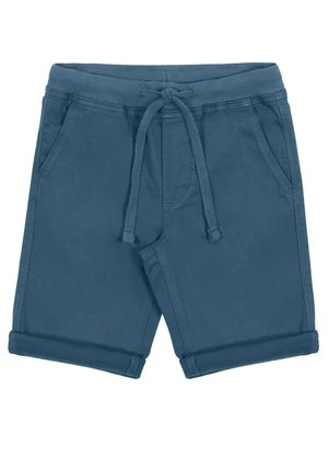 Alakazoo - Bermuda Sarja Menino com Elasticidade Azul - ALAKAZOO