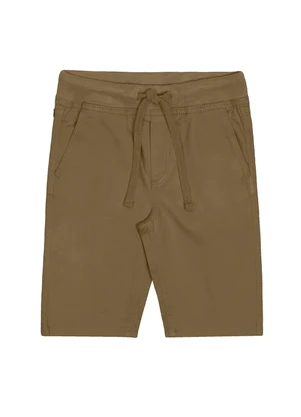 Alakazoo - Bermuda Sarja Menino com Elasticidade Marrom - ALAKAZOO